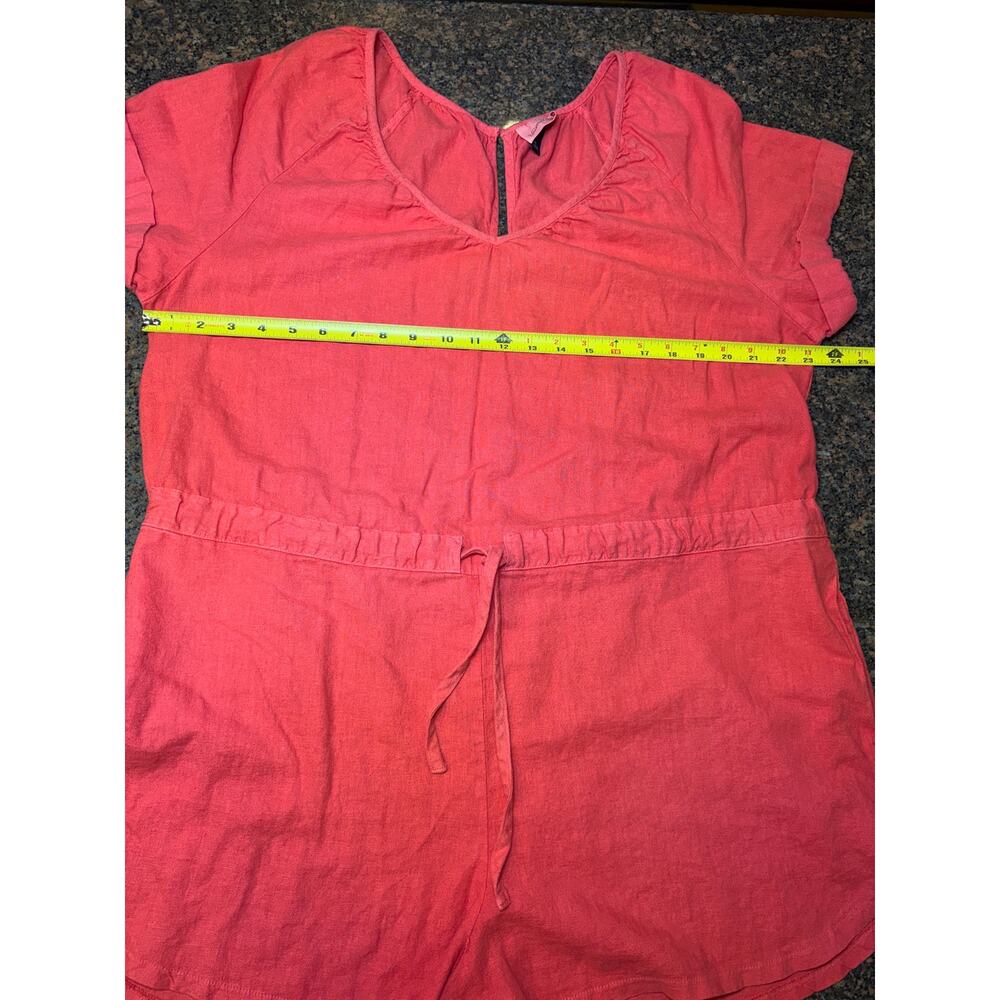 Universal Thread Women's Coral Short Romper Linen Blend Size XL - Picture 5 of 16